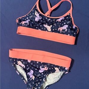 Lands' End Girls Unicorn Print Bikini